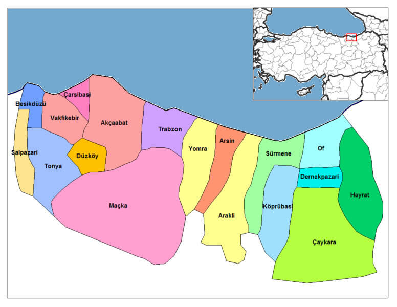 Trabzon Map and Trabzon Satellite Image