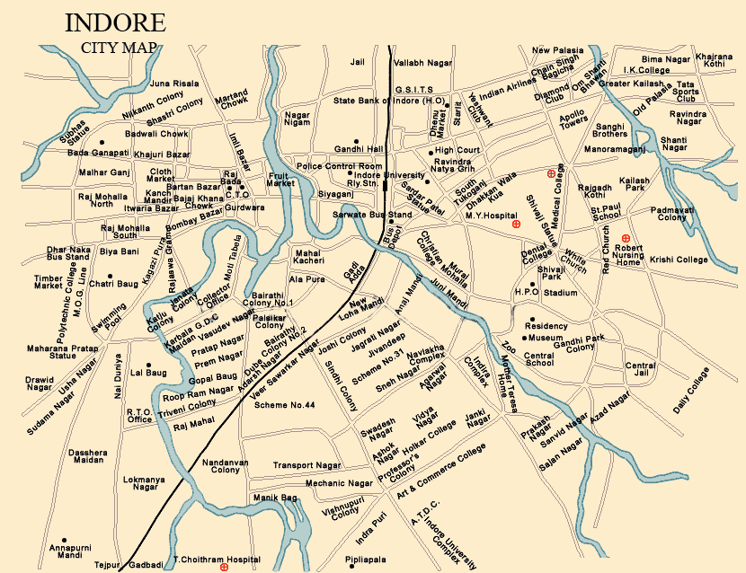 Indore Map and Indore Satellite Image