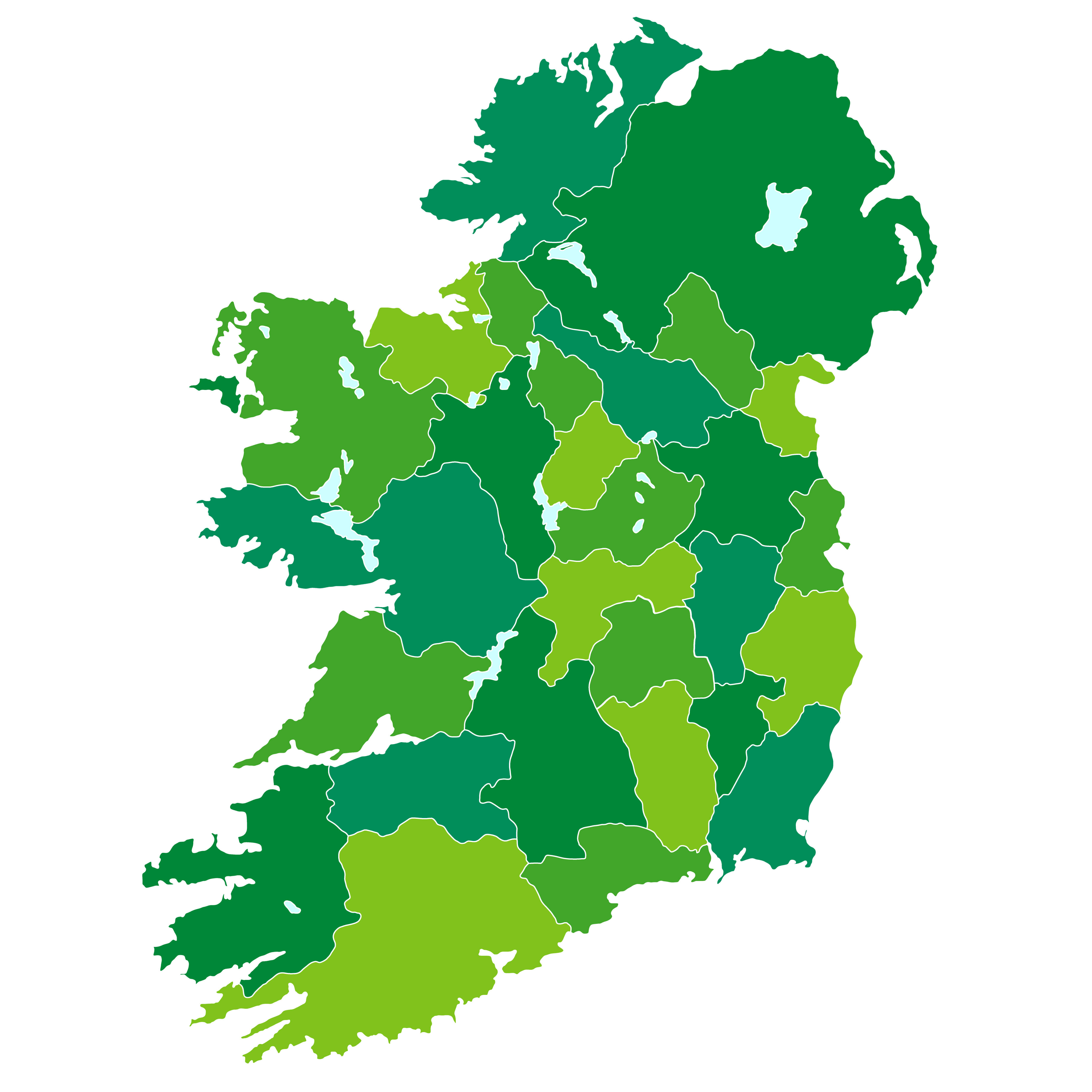 Ireland Blank Map