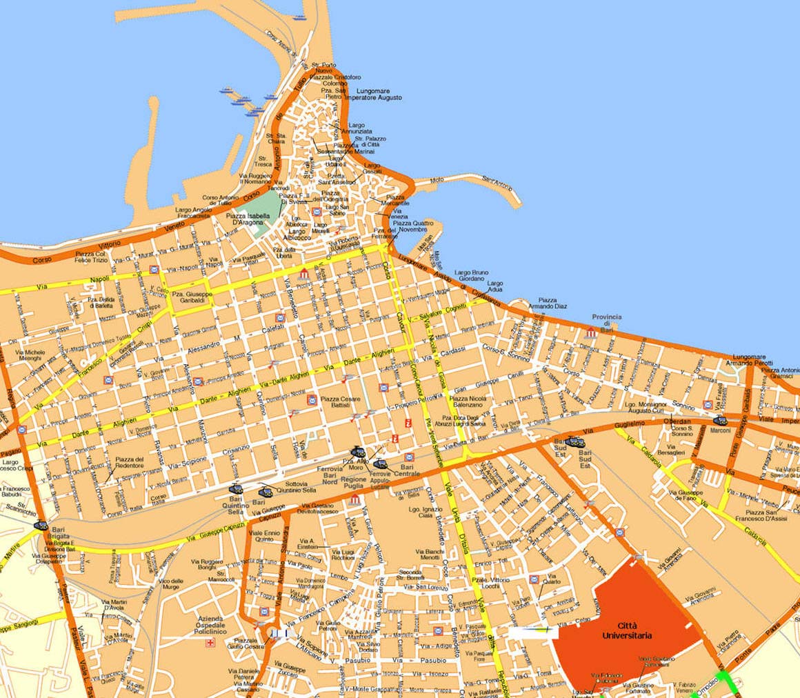 Bari Map and Bari Satellite Image