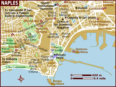 Tourist Map Of Naples Italy Naples Map And Naples Satellite Image