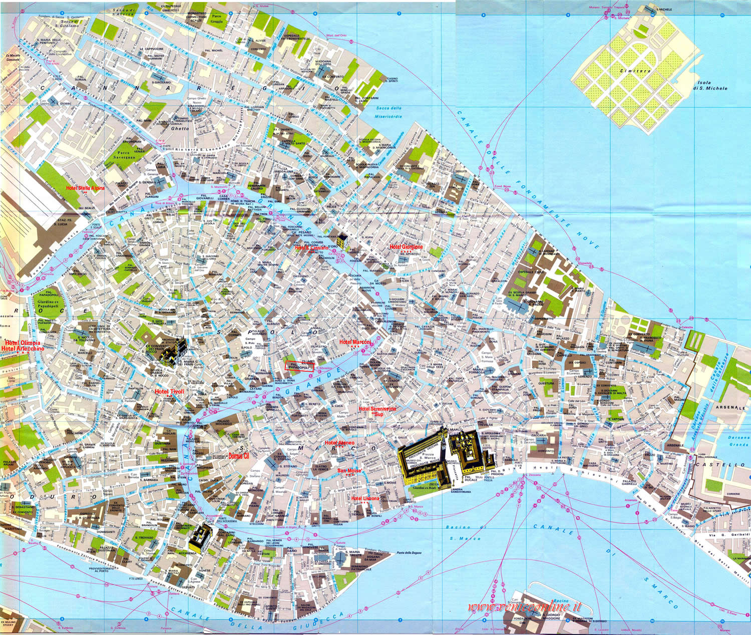 Venice Map and Venice Satellite Image