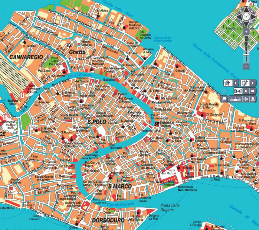 Venice Map and Venice Satellite Image