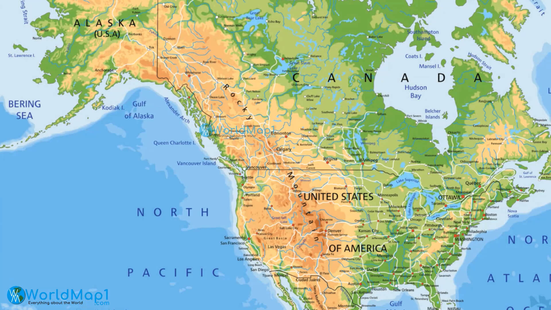 North America Maps and Countries Map 2