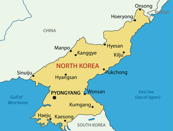 Map North Korea