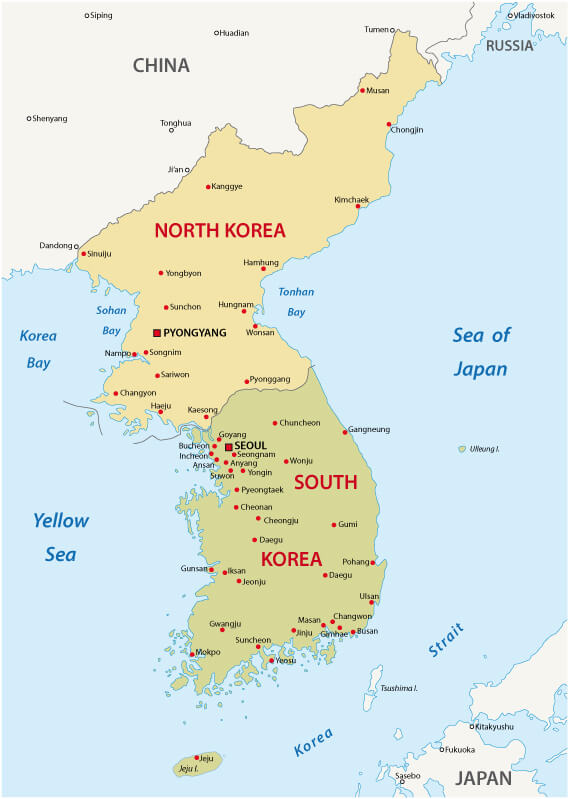 Korean Peninsula Map