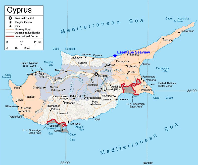 Northern Cyprus Map and Northern Cyprus Satellite Images