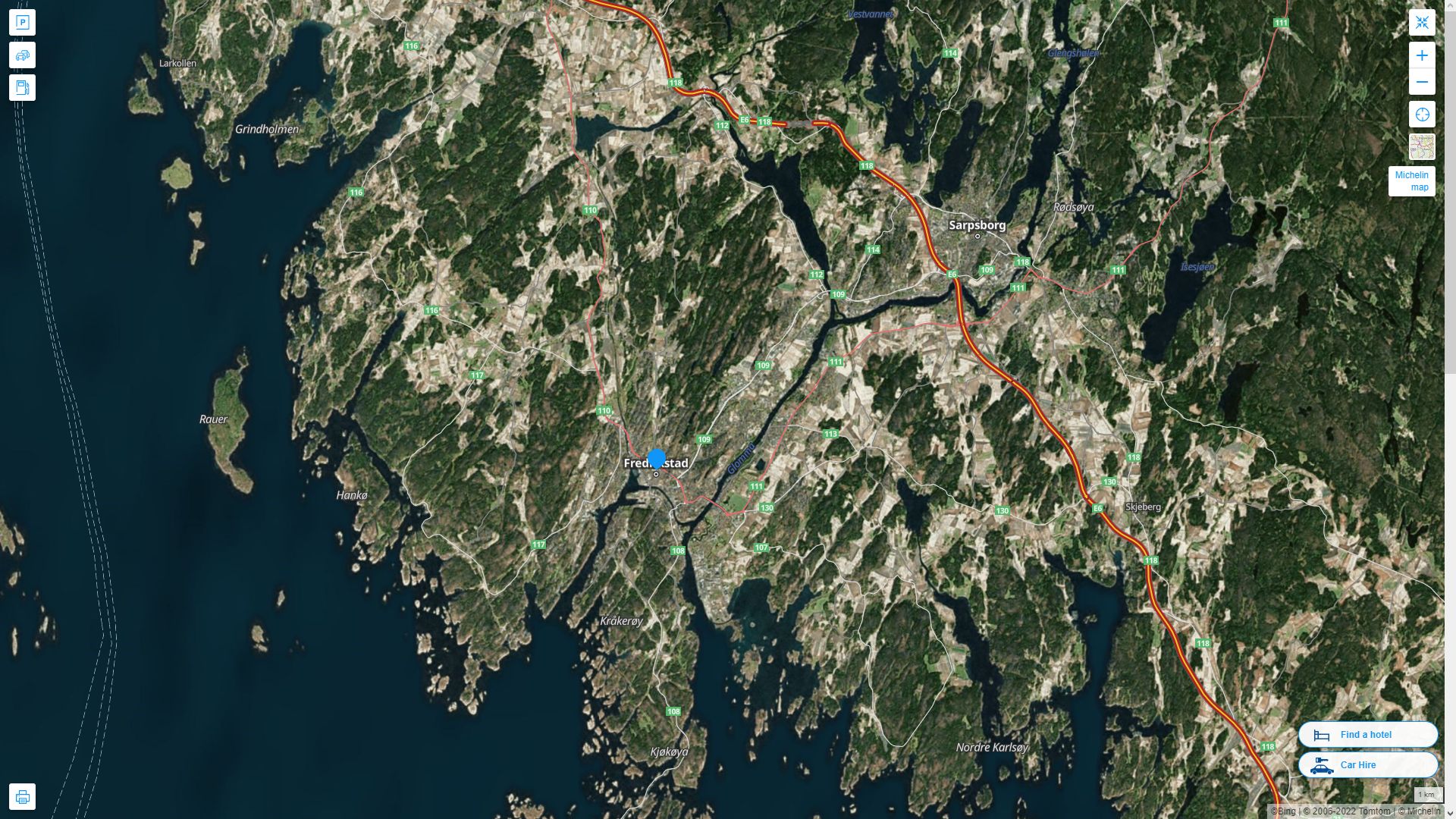 Fredrikstad Map and Fredrikstad Satellite Images