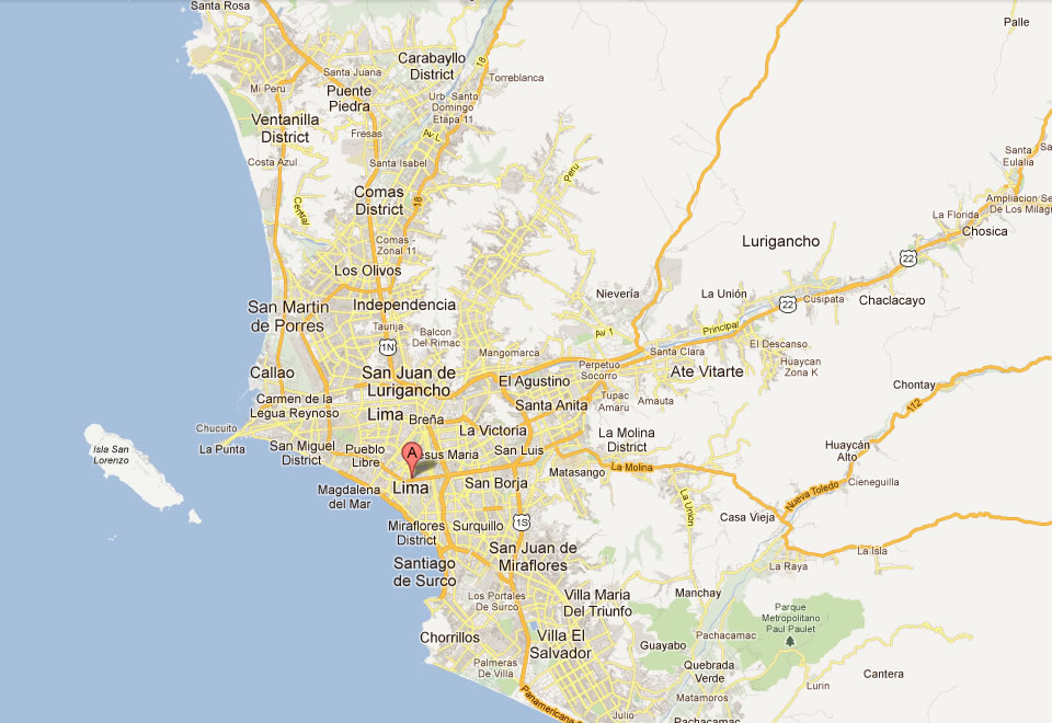 Lima Map and Lima Satellite Image