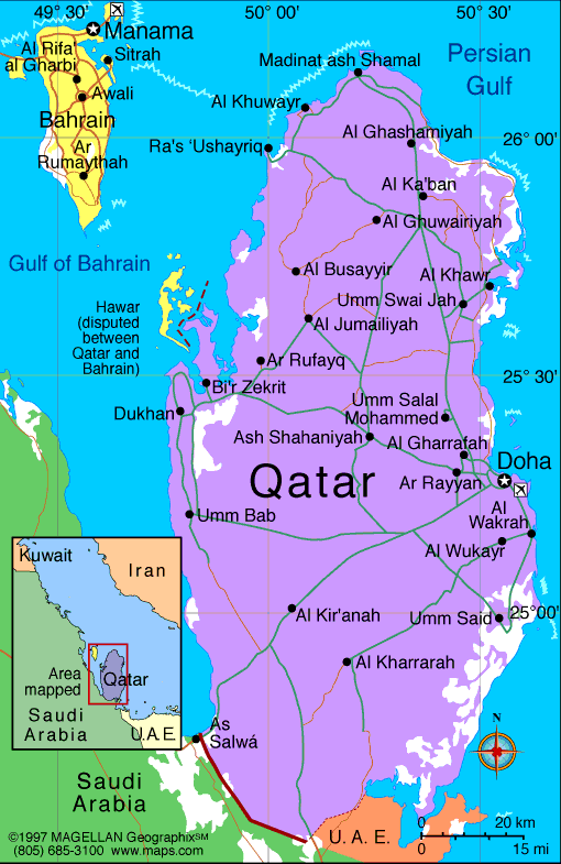 qatar city map