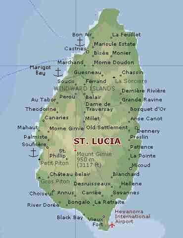 St Lucia Satellite Map Saint Lucia Map And Saint Lucia Satellite Images