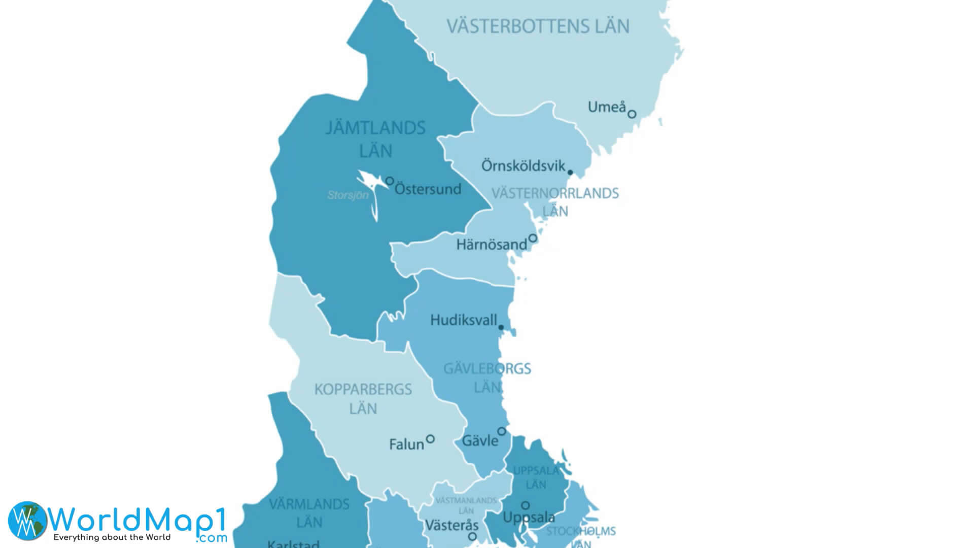 High Detailed Sweden Map