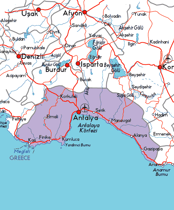 Antalya Map And Antalya Satellite Image