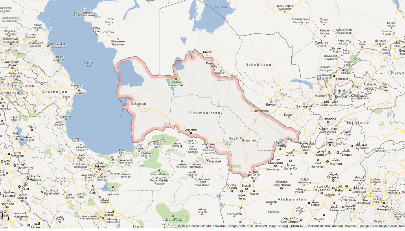 Карта мары туркменистан со спутника в реальном времени