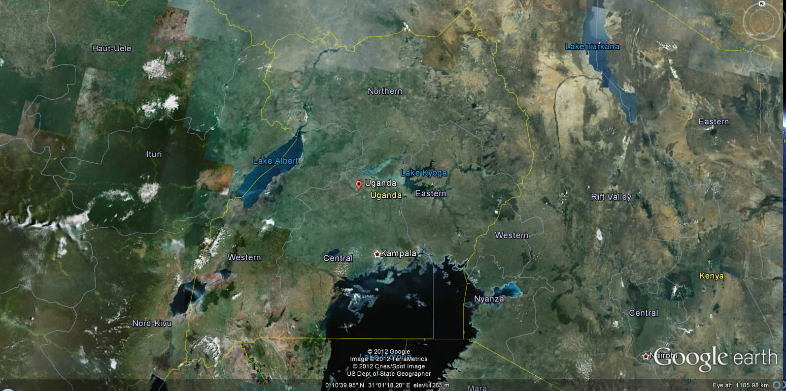 Satellite Map Of Uganda Uganda Map And Uganda Satellite Images