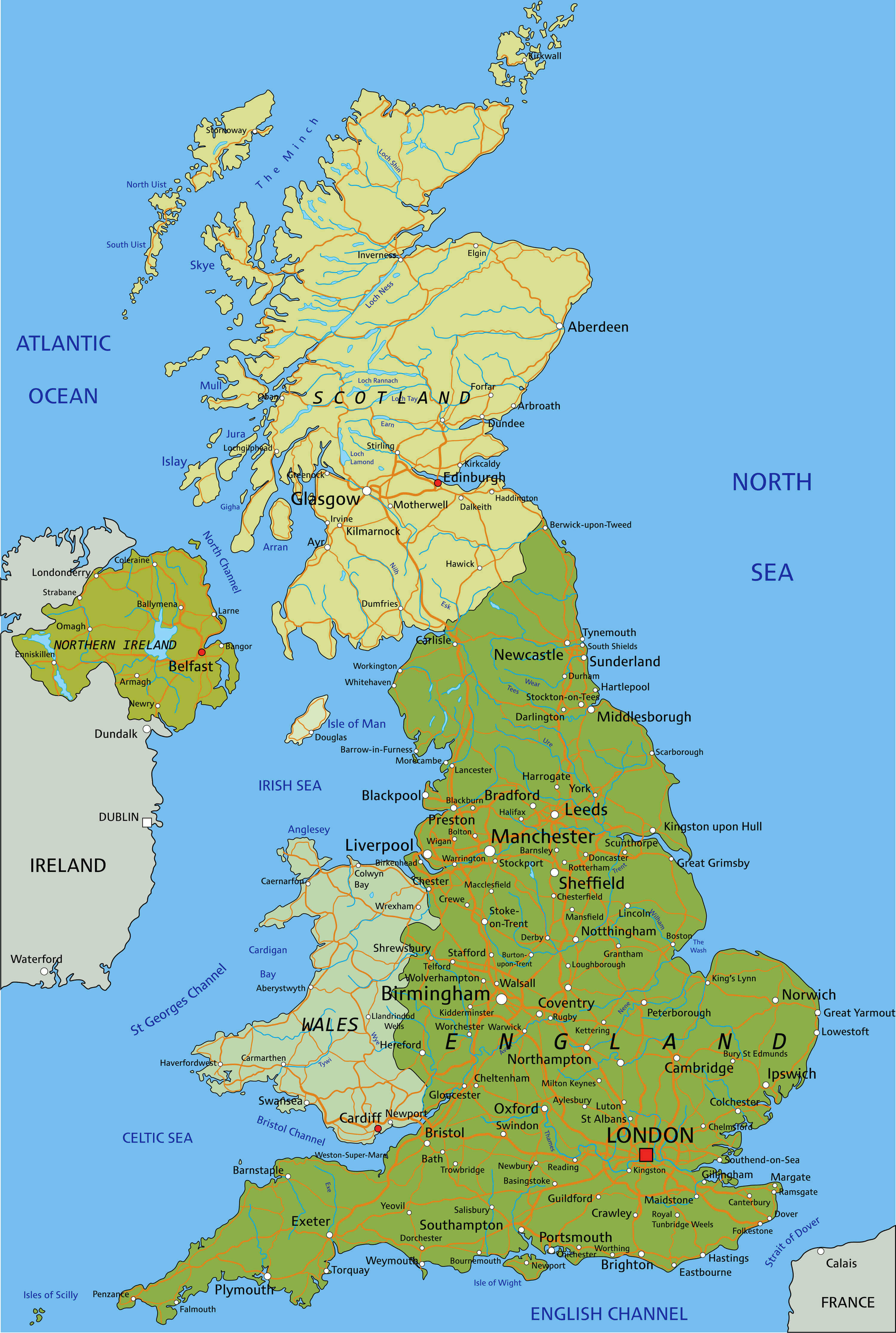 United Kingdom Political Map