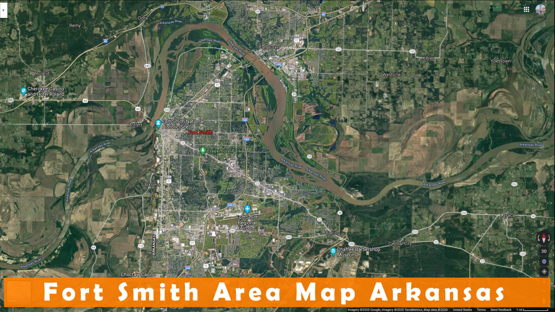 Fort Smith Arkansas Map - United States