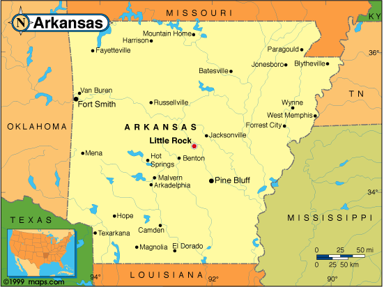 The 10 Largest Cities In Arkansas Worldatlascom