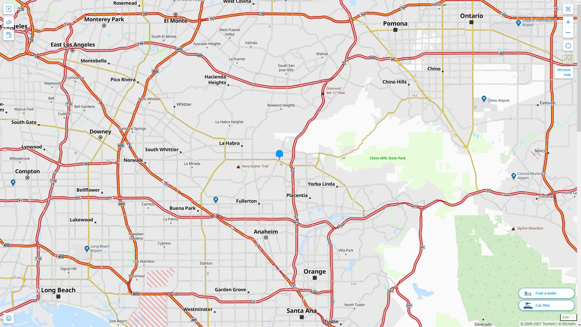 Brea California Map - United States