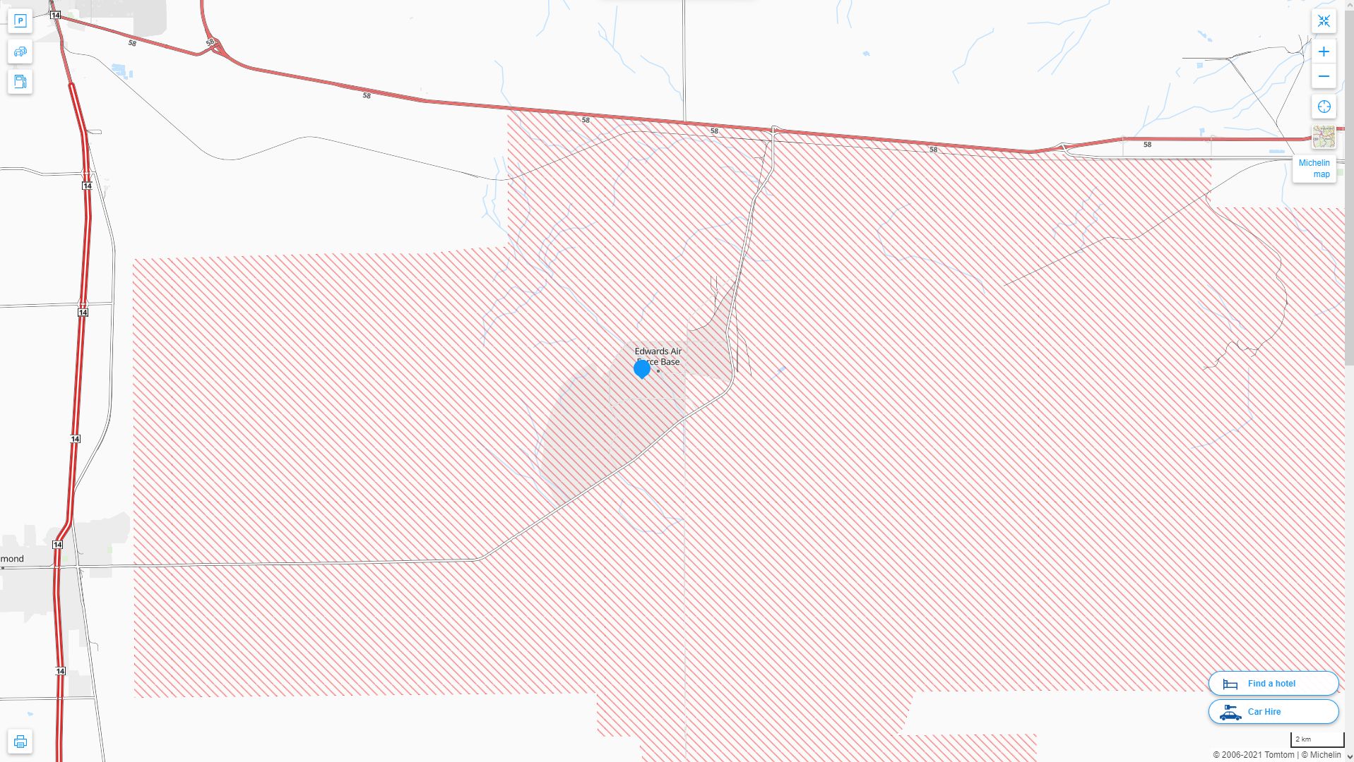 Edwards AFB California Map - United States