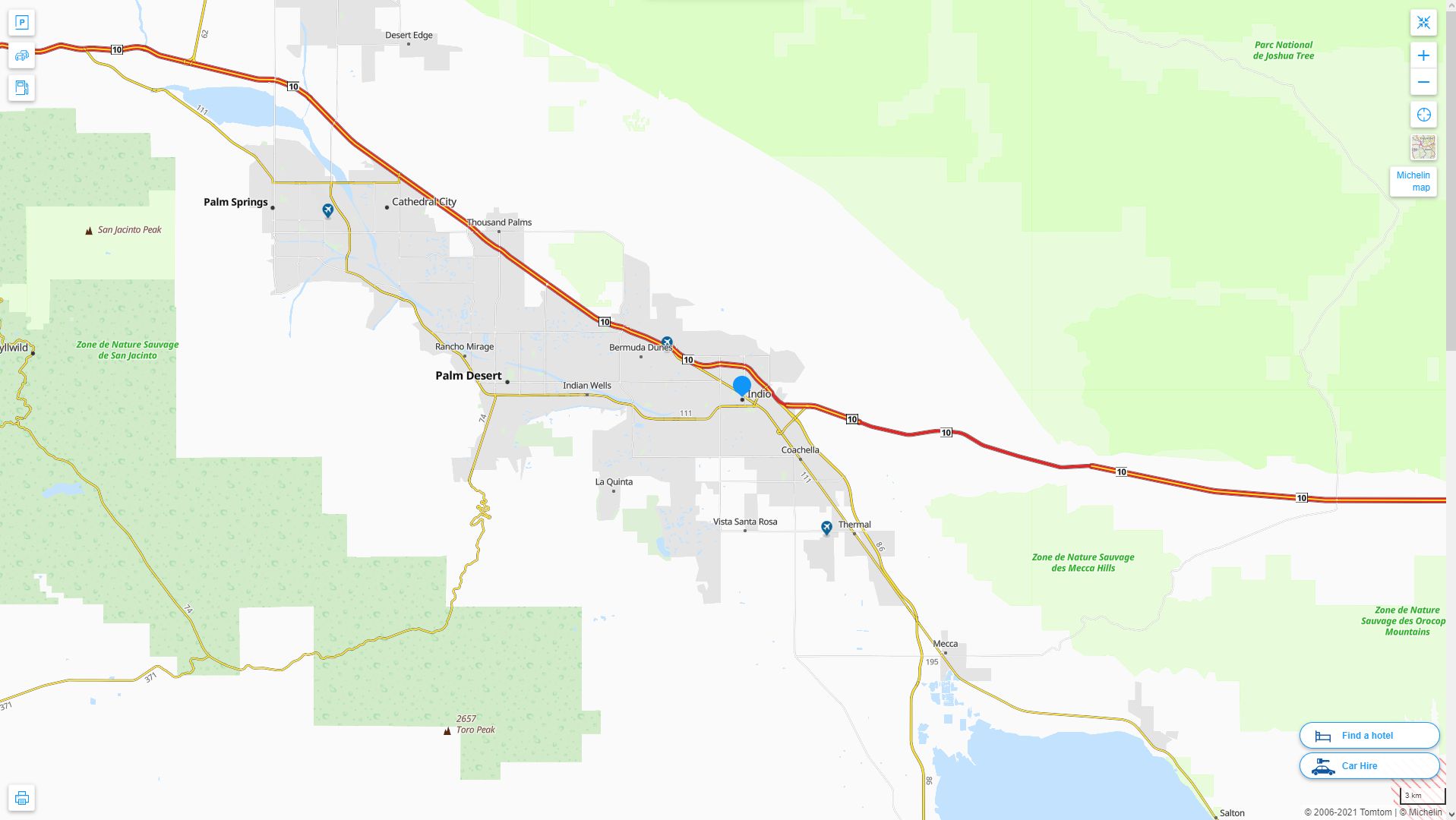 Indio California Map - United States