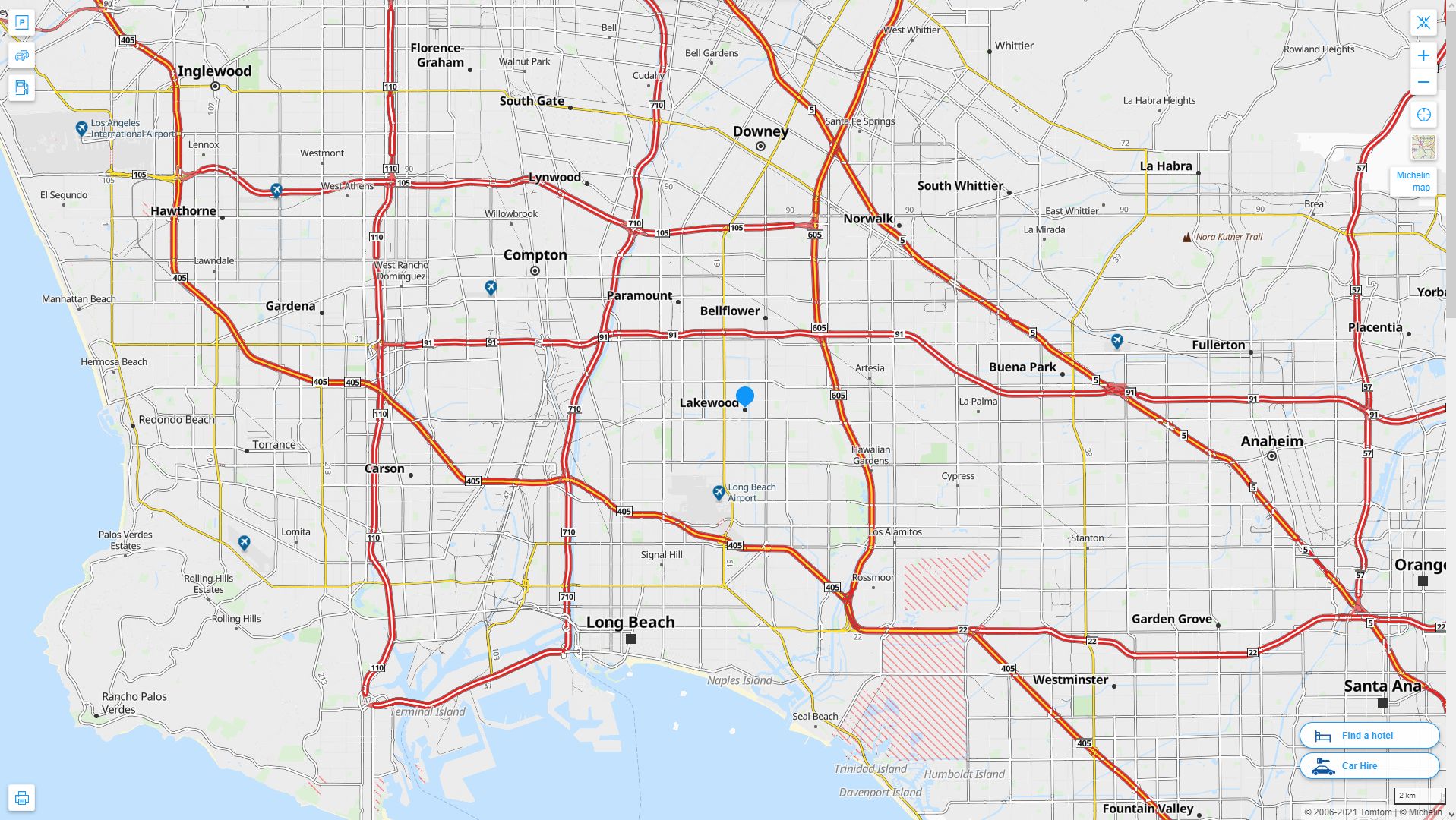 Lakewood California Map - United States