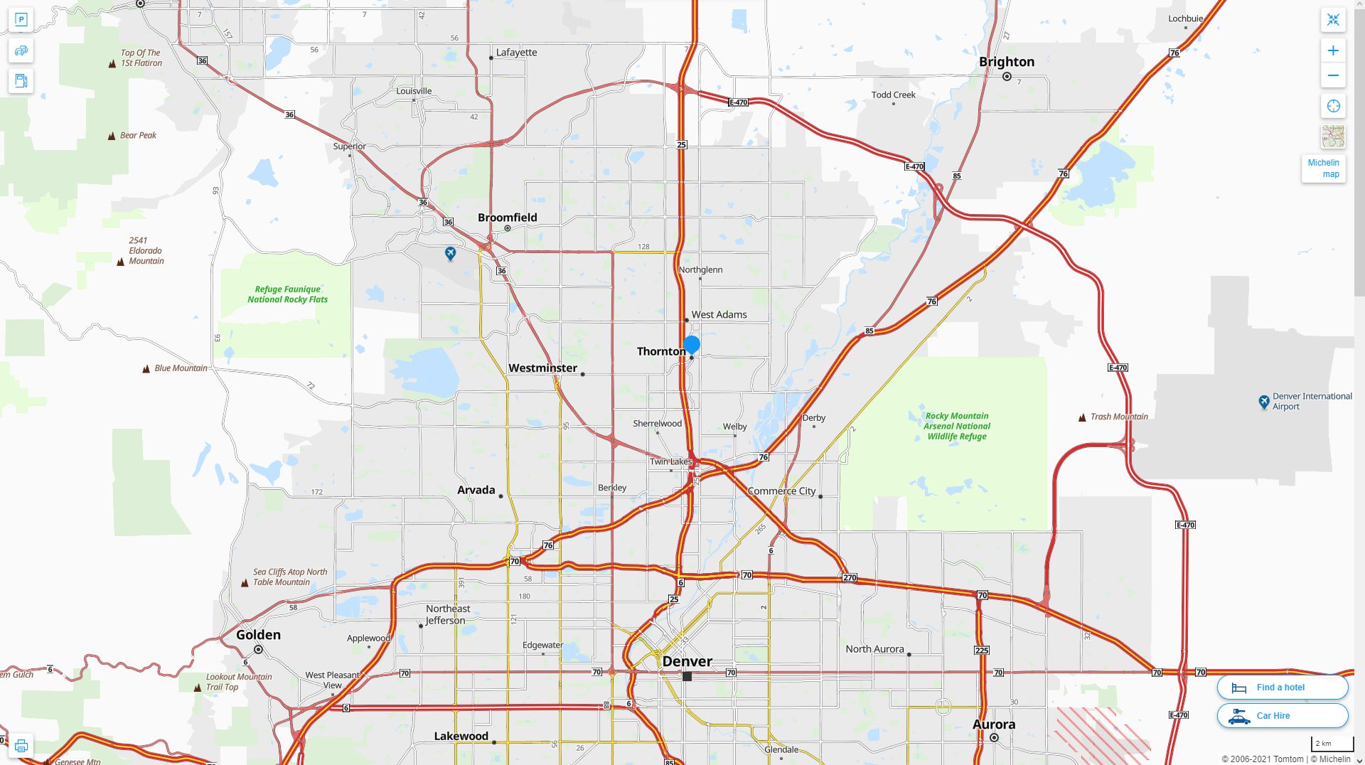 Thornton Colorado Map and Thornton Colorado Satellite Image