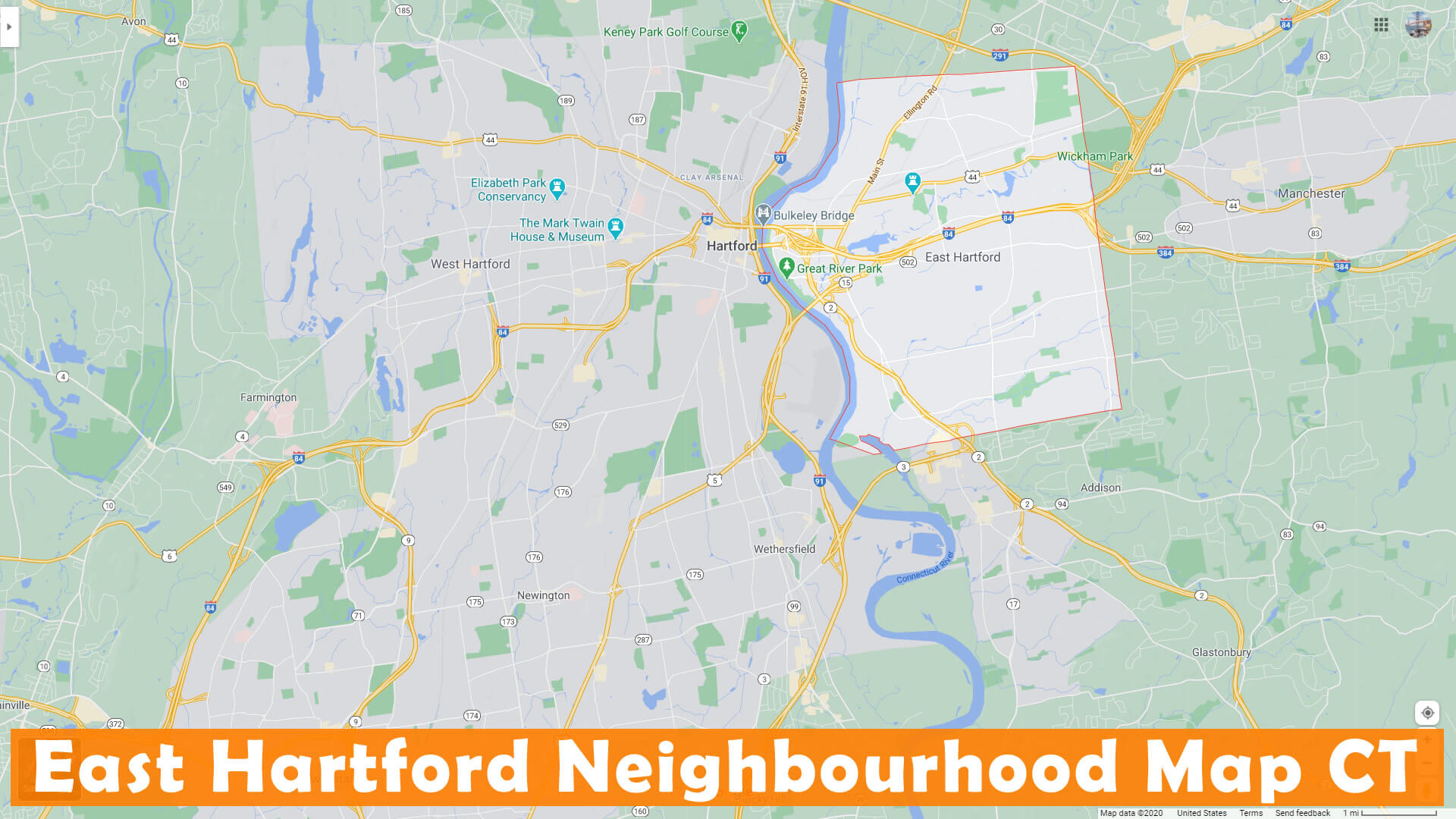 Map Of East Hartford Ct East Hartford Connecticut Map And East Hartford Connecticut Satellite Image