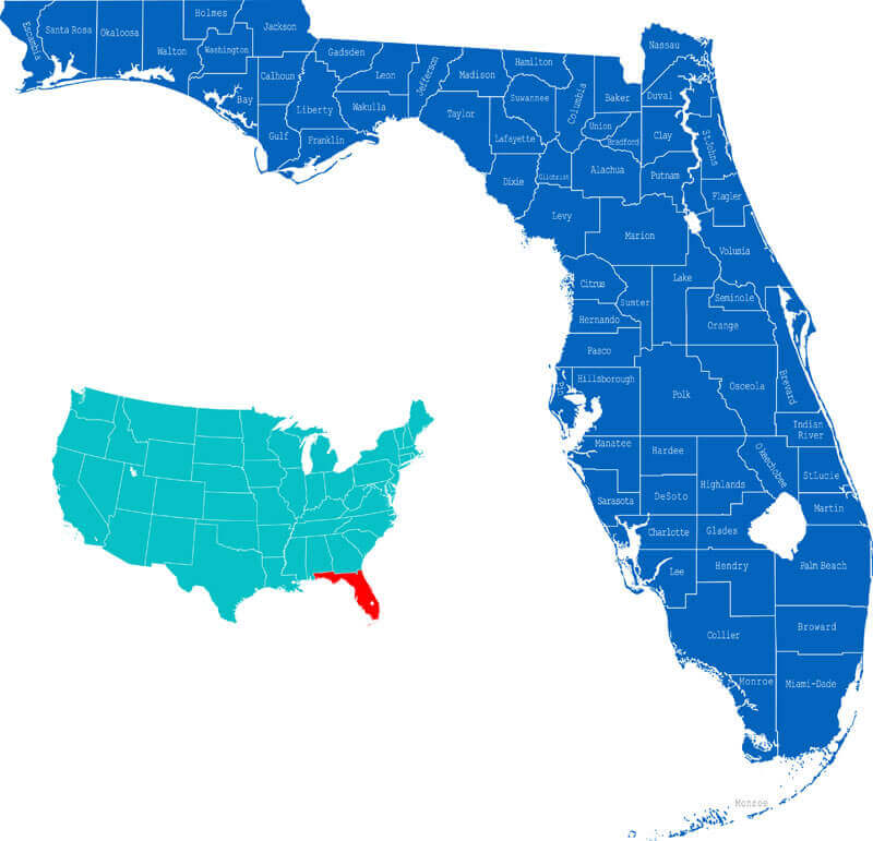 Florida Counties Map