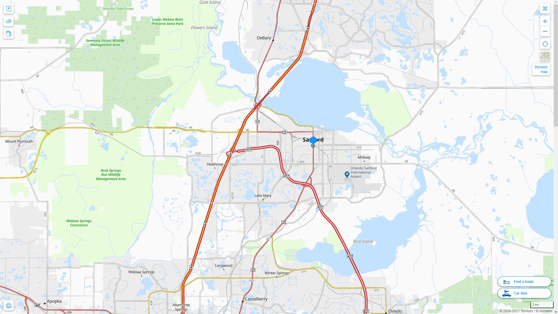 Sanford Florida Map - United States