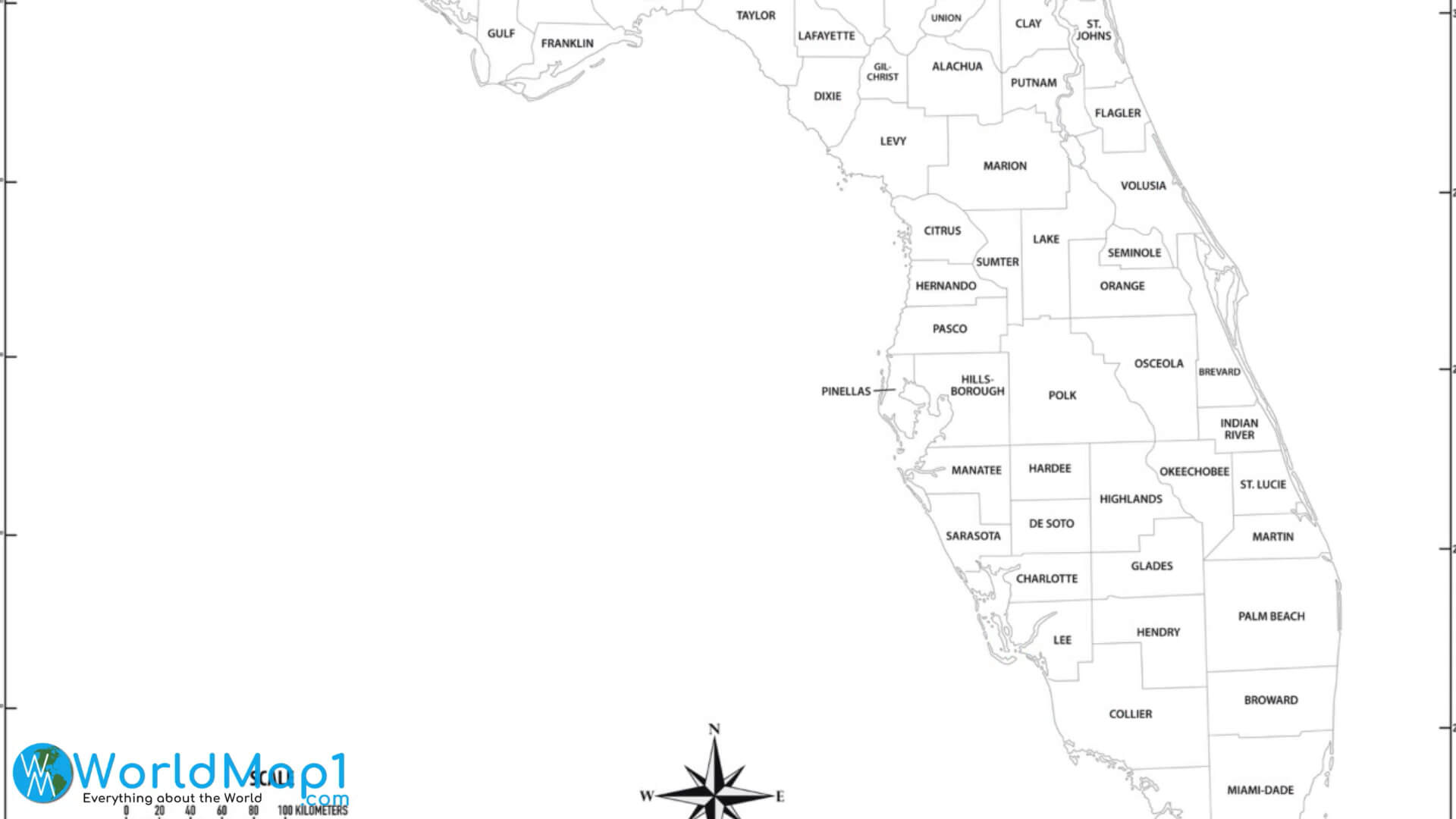 Florida Free Printable Map