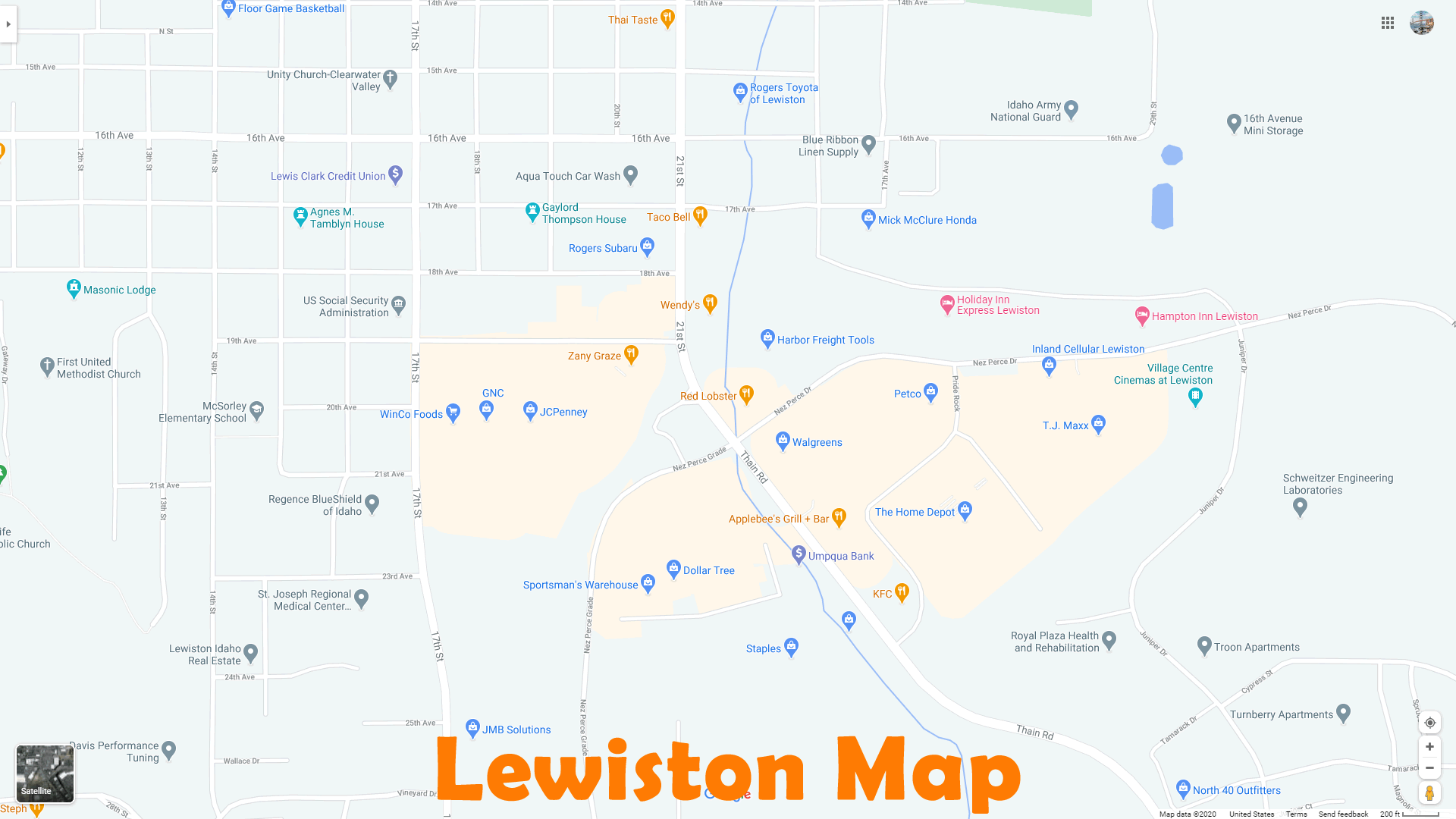 Lewiston Idaho Zip Code Map Lewiston Idaho Map