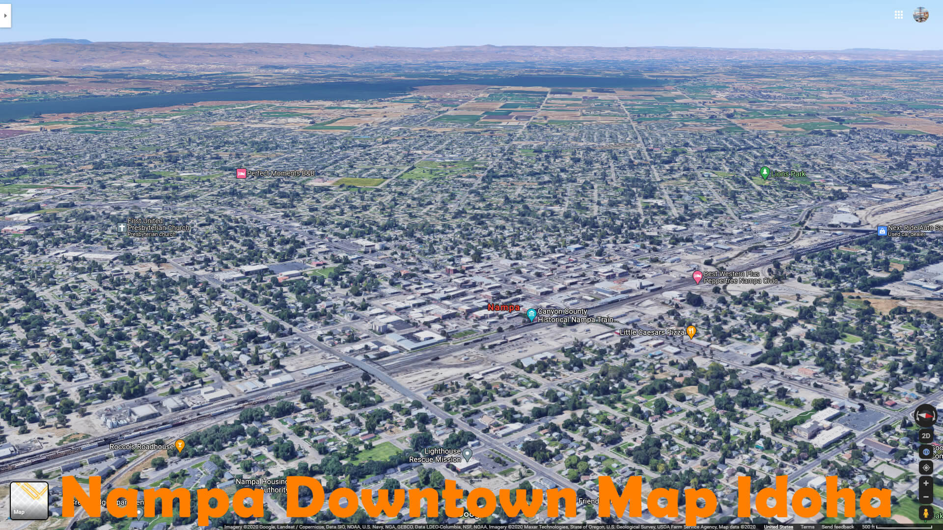 Nampa idaho Map and Nampa idaho Satellite Image