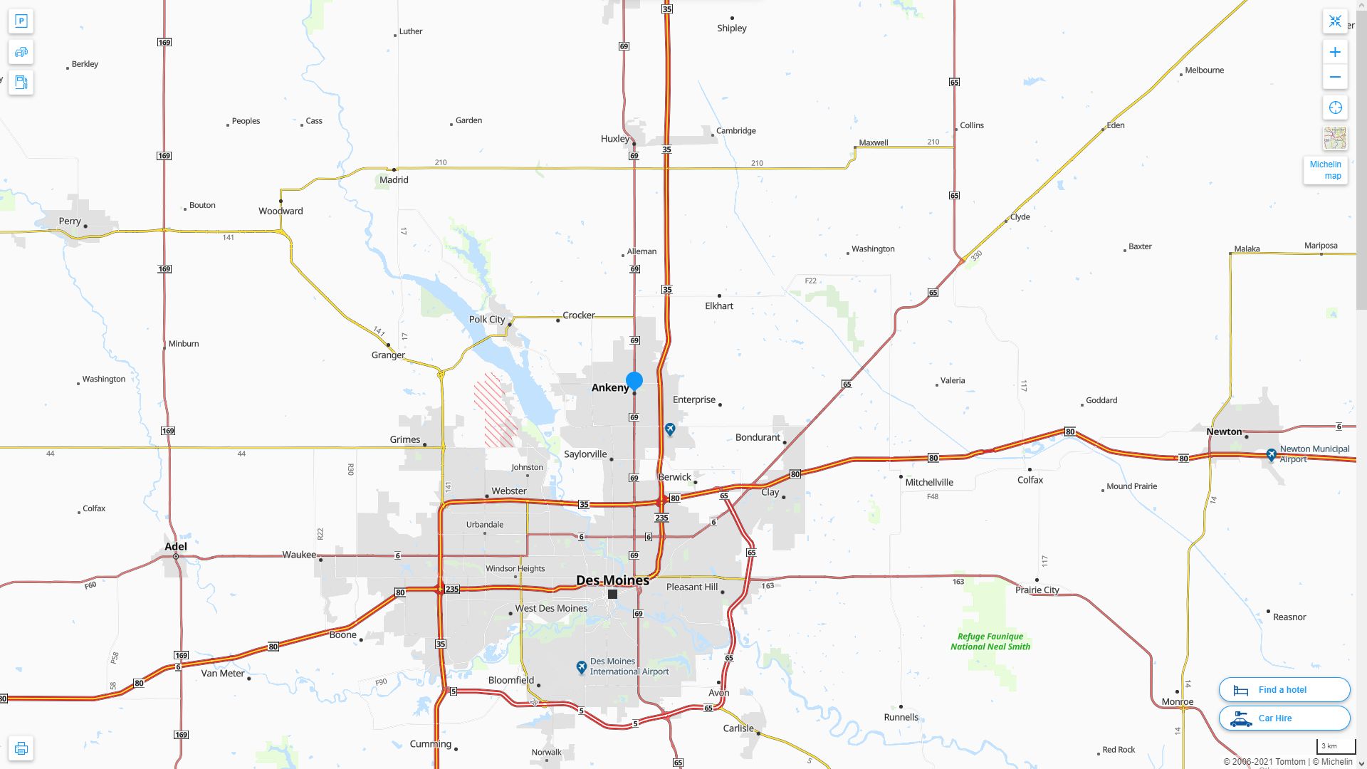 Ankeny, Iowa Map