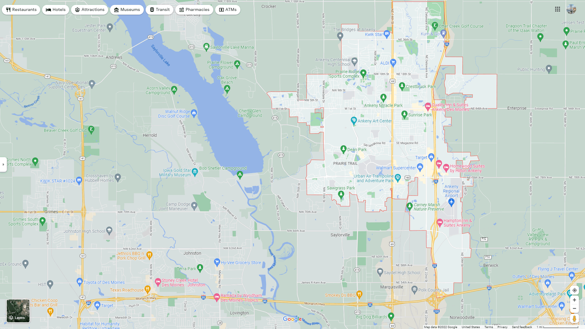 Ankeny, Iowa Map