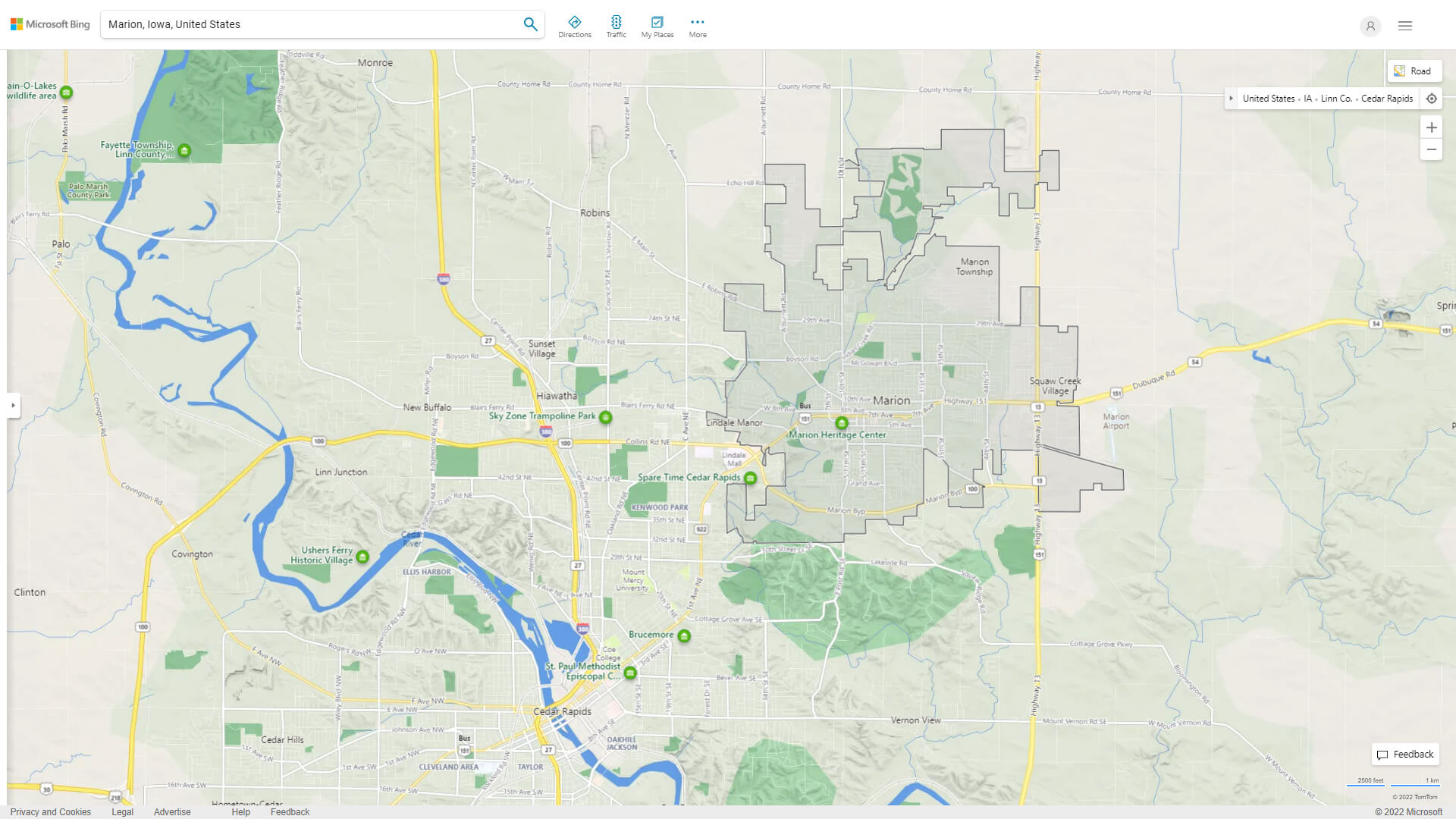 Marion iowa Map - United States