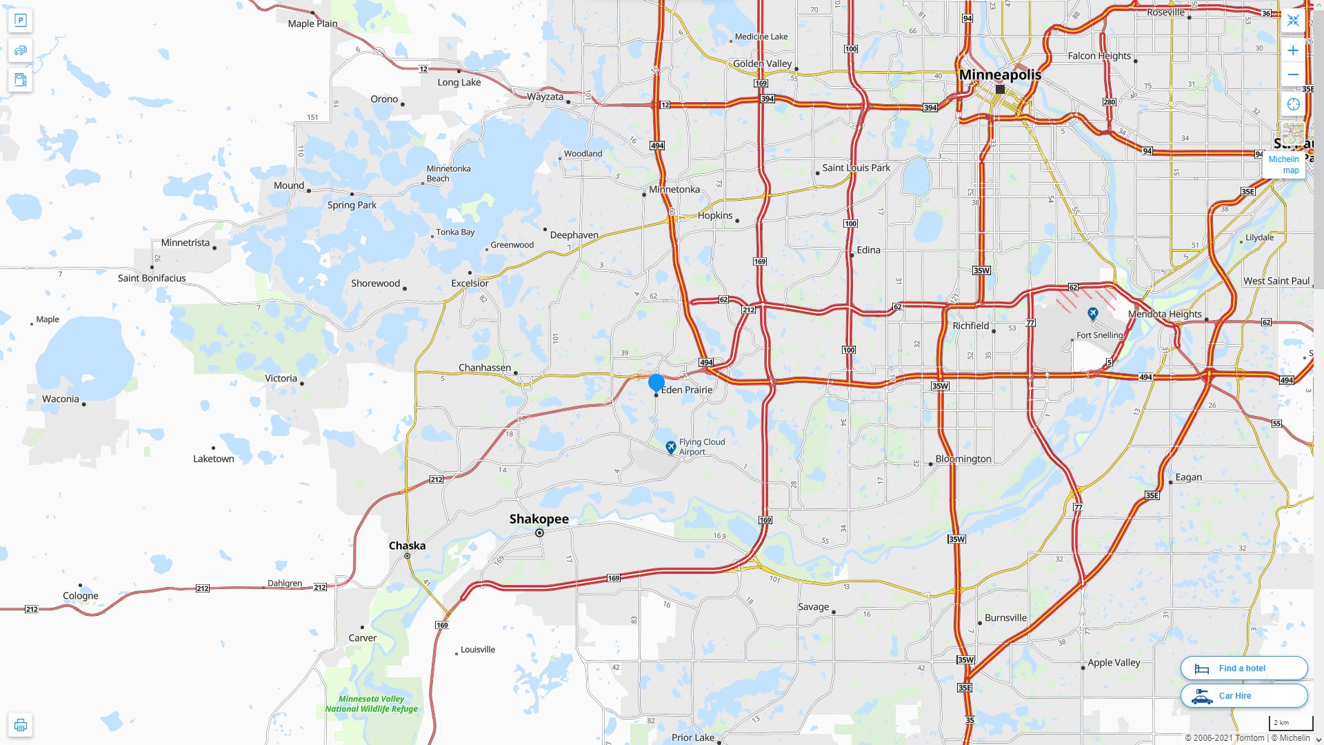 Eden Prairie, Minnesota Map