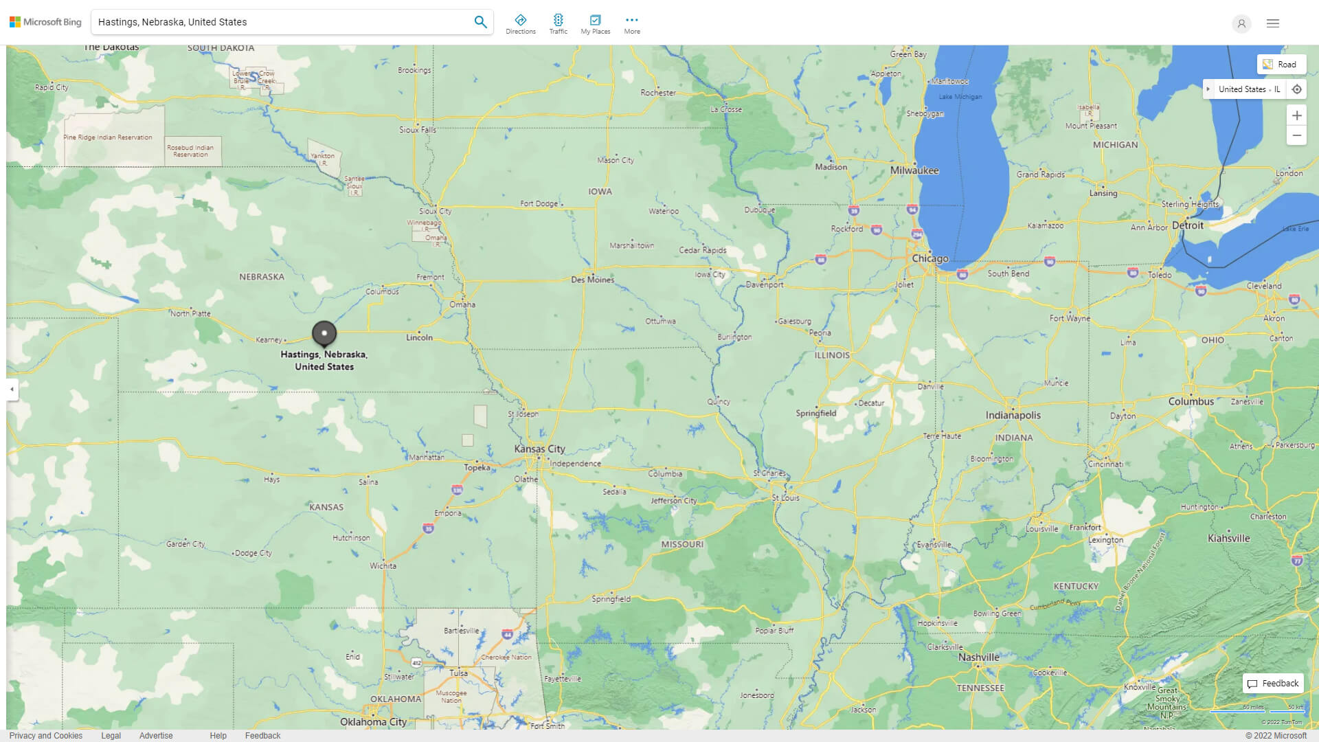 Hastings Nebraska Map - United States