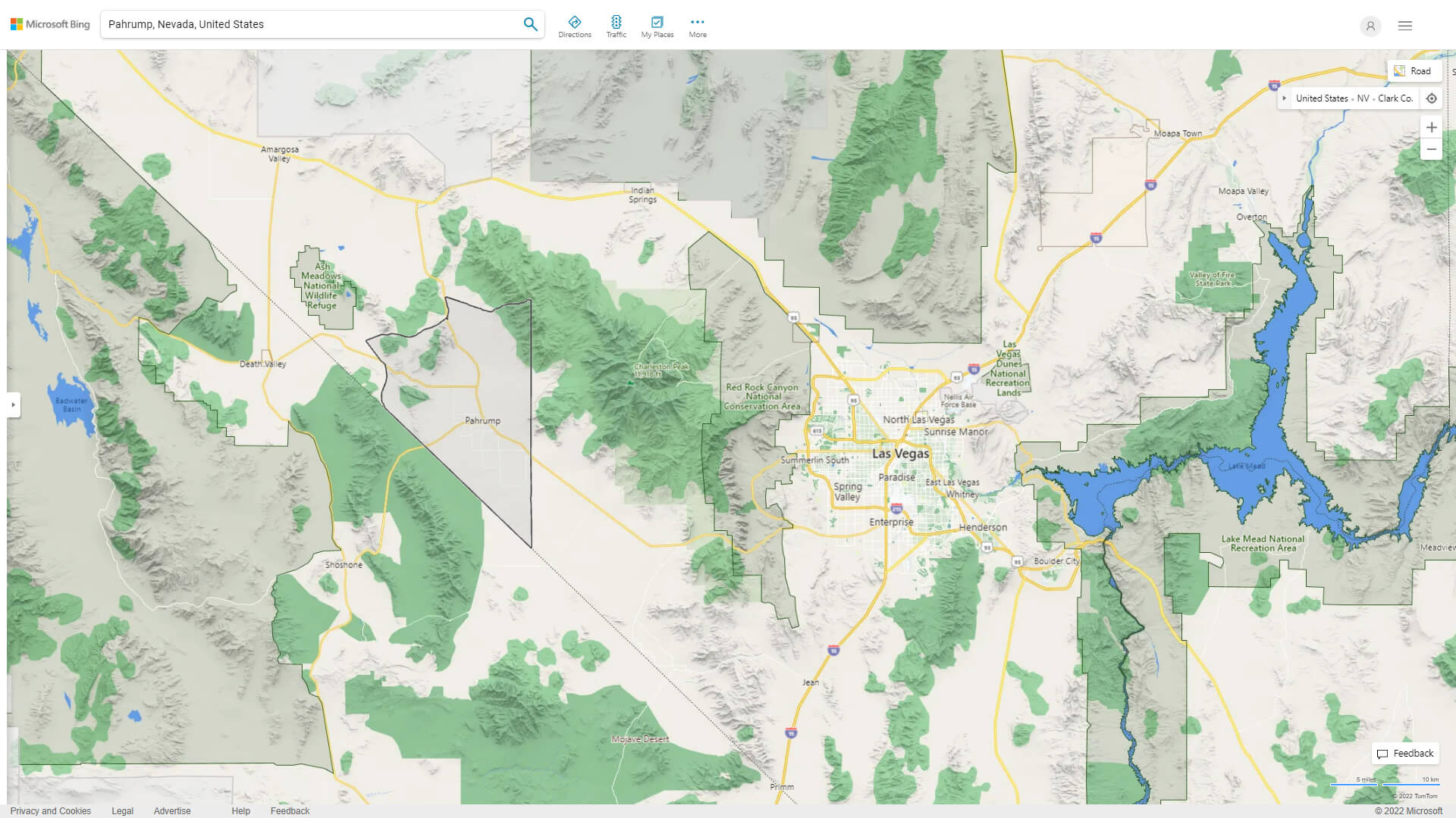 Pahrump Nevada Map - United States