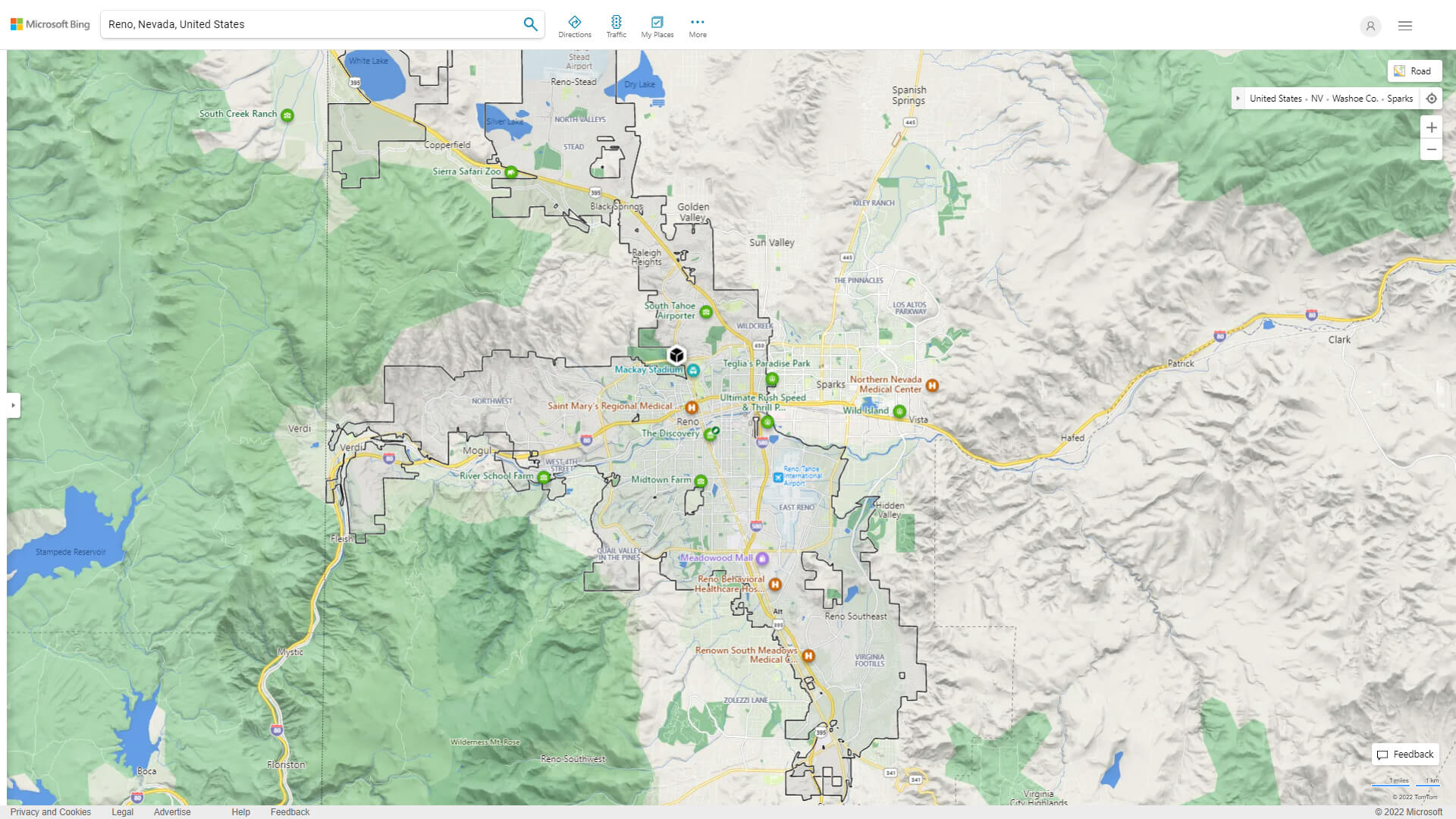 Reno Nevada Map - United States