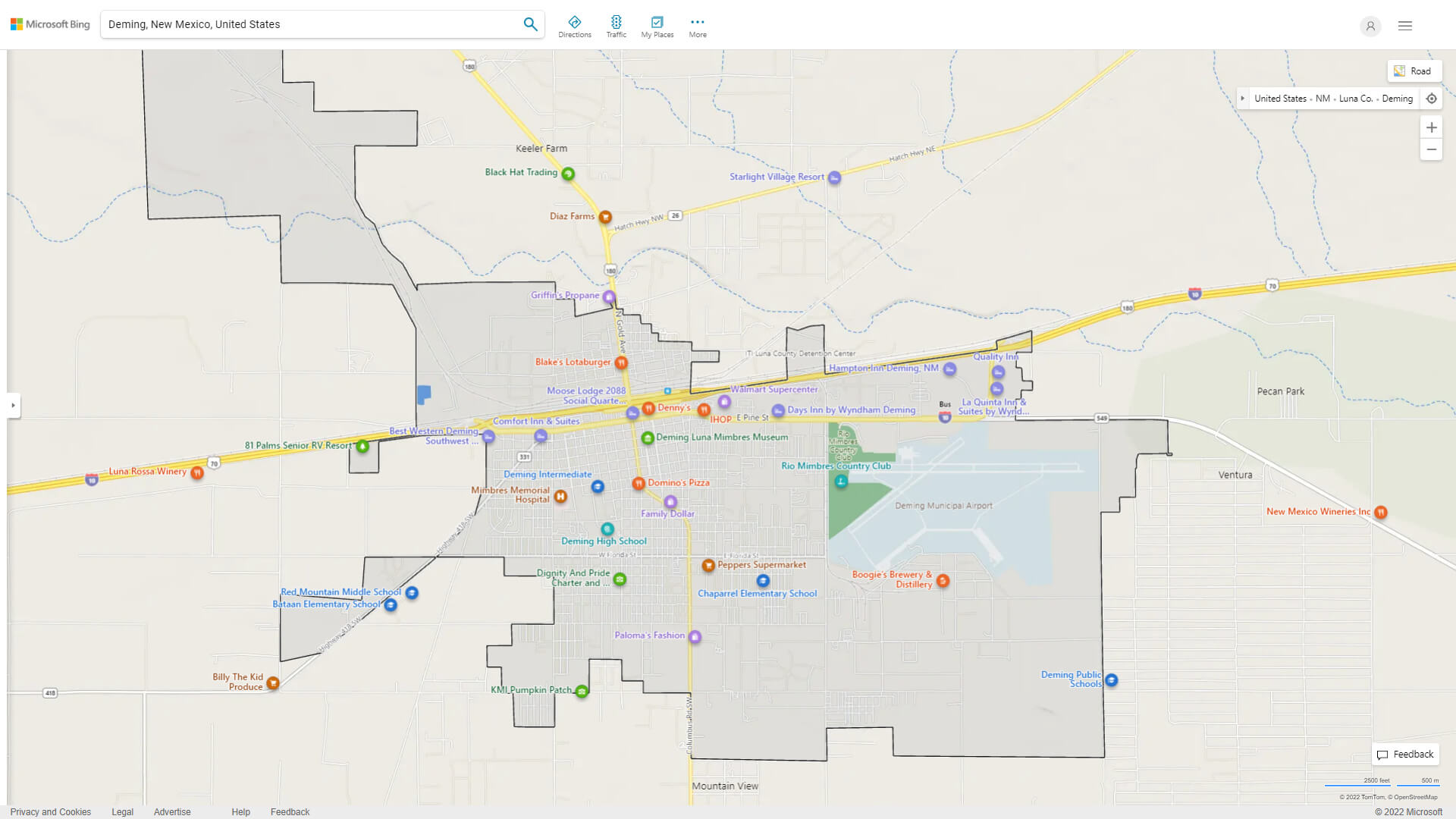 Deming, New Mexico Map