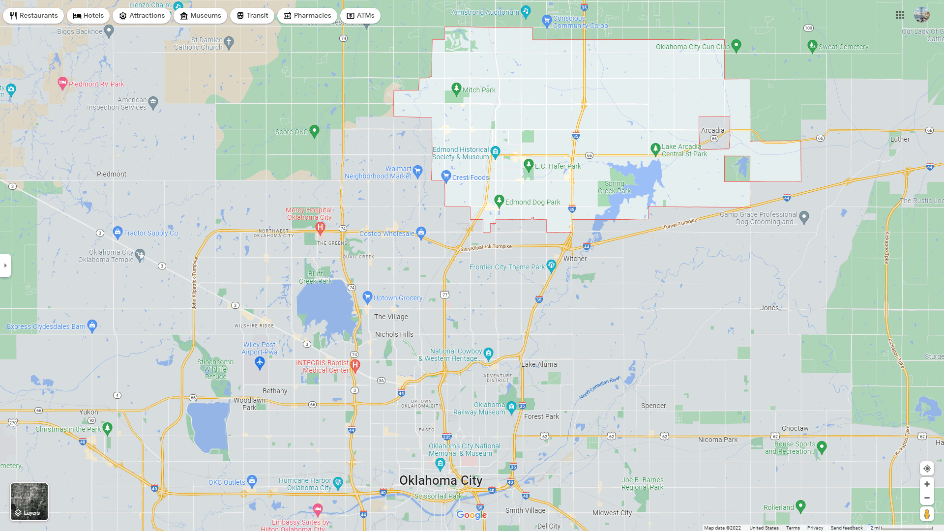 Edmond Oklahoma Map - United States