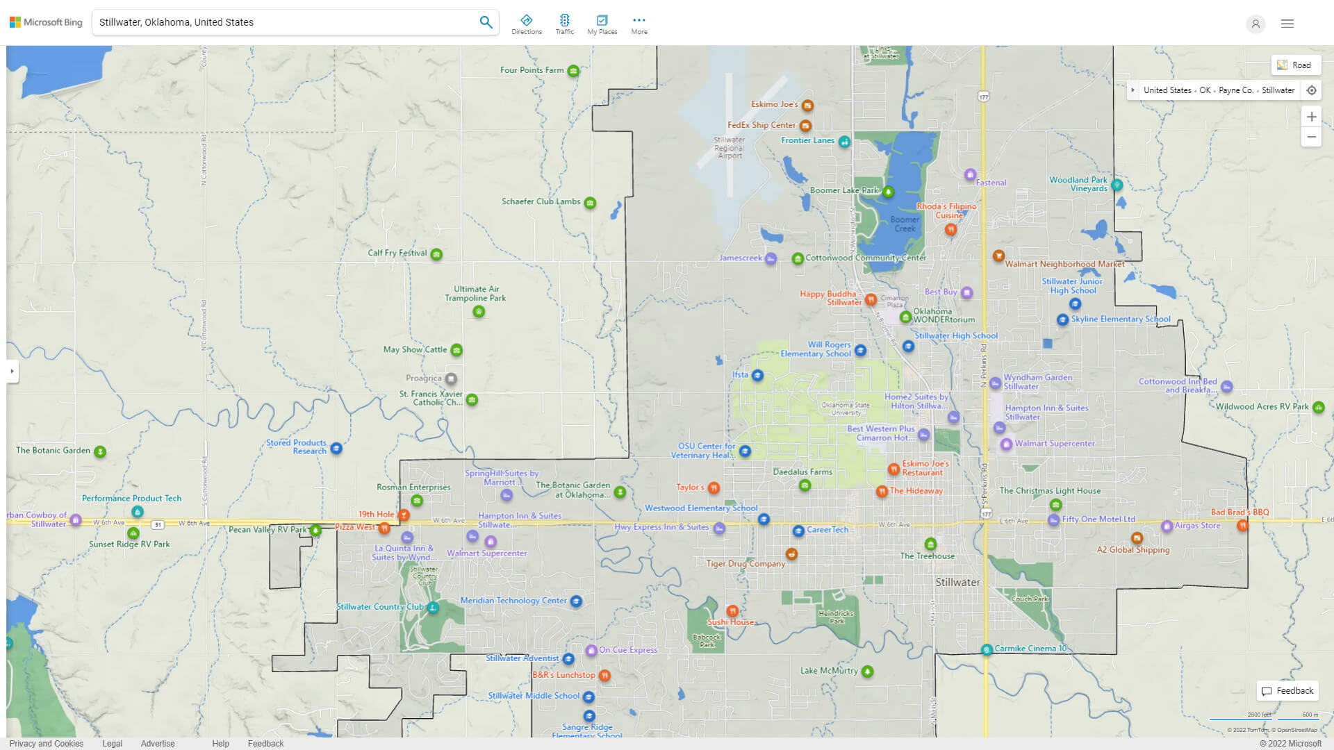 Stillwater Oklahoma Map and Stillwater Oklahoma Satellite Image