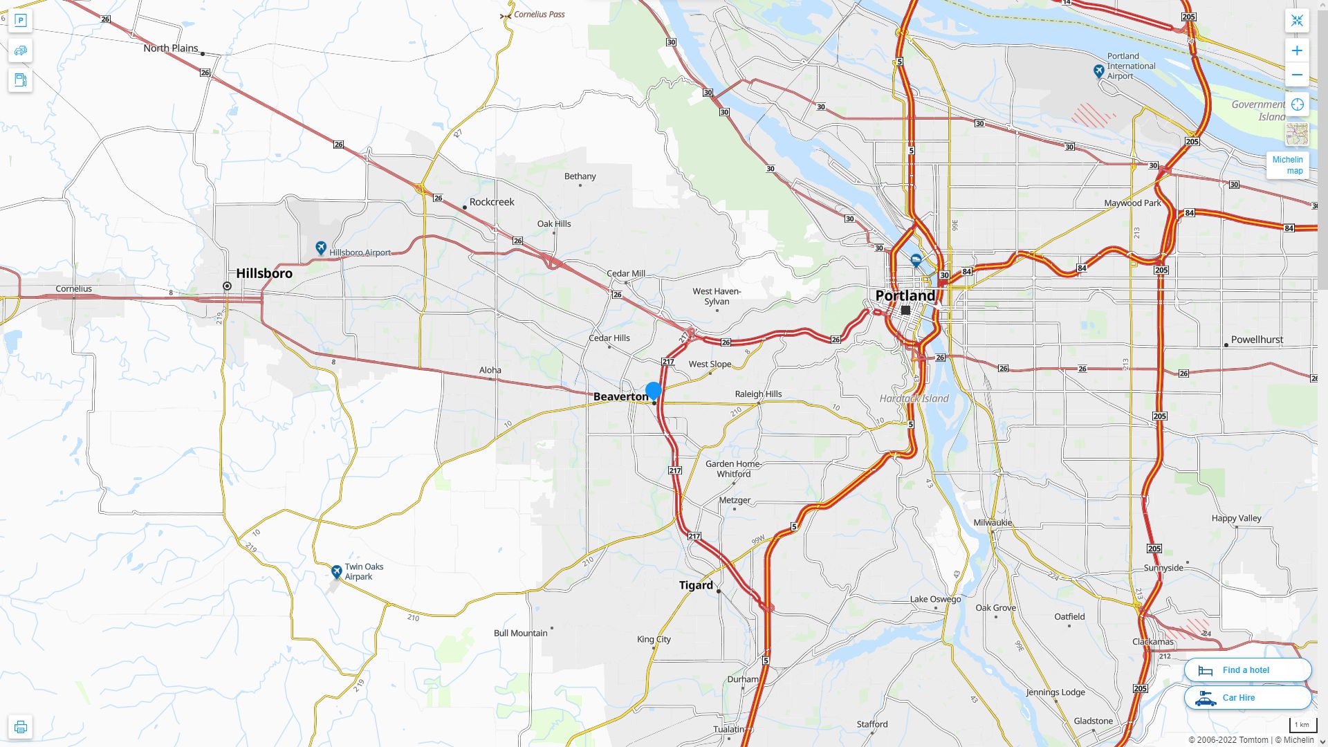 Map Of Beaverton Oregon Beaverton Map Hi-res Stock Photography And Images