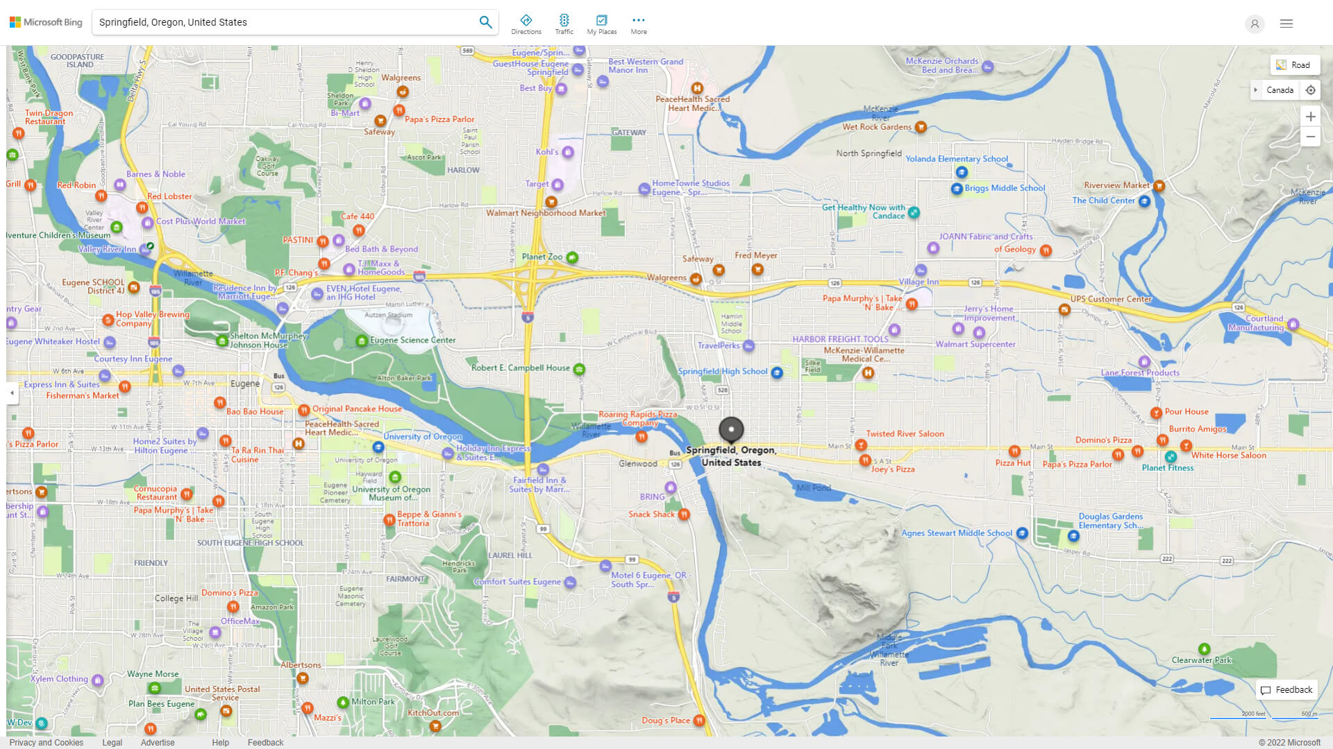 Springfield Oregon Map - United States