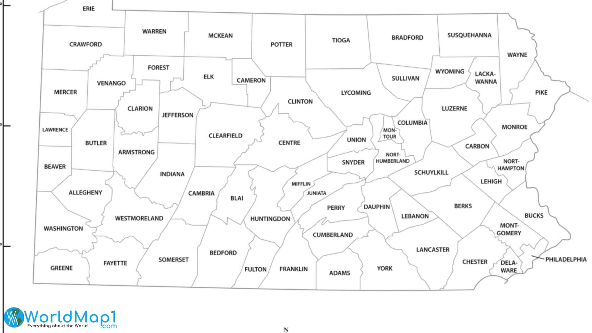 High Detailed Pennsylvania Map