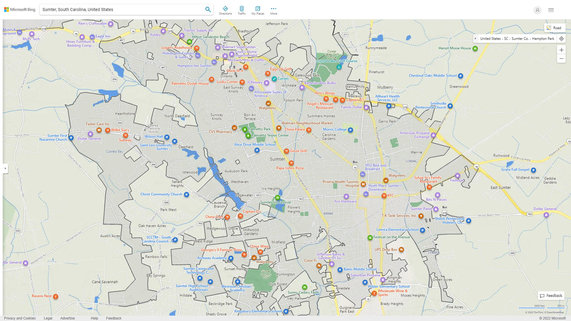 Sumter South Carolina Map - United States