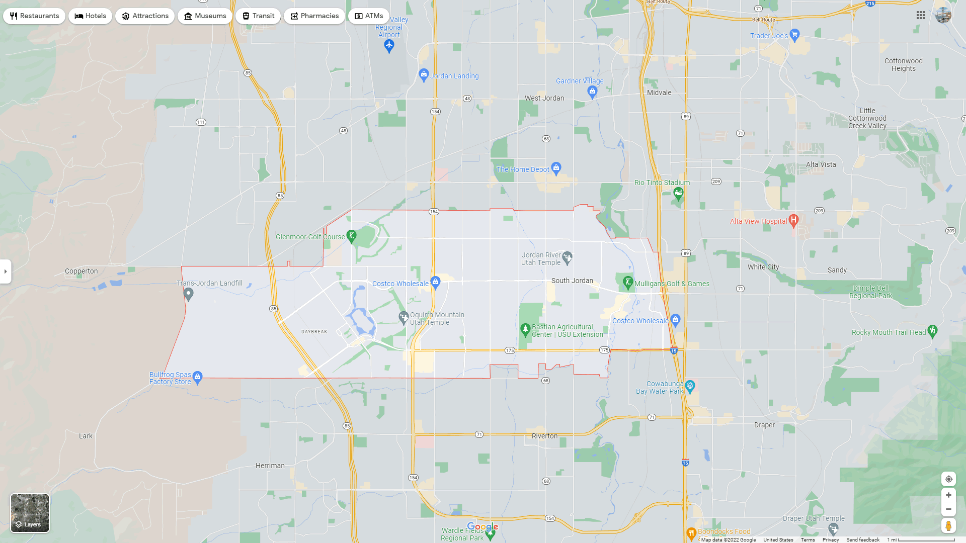 South Jordan Utah Map