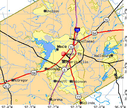 Waco Texas Map and Waco Texas Satellite Image