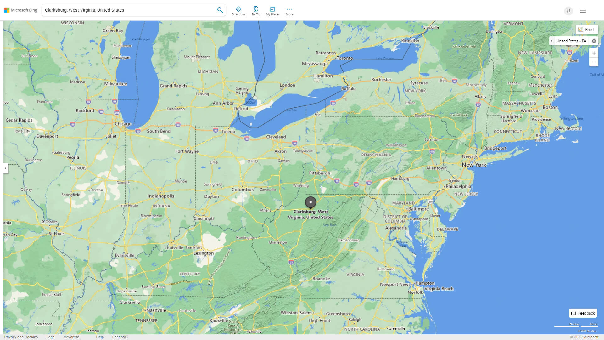 Clarksburg West Virginia Map and Clarksburg West Virginia Satellite Image